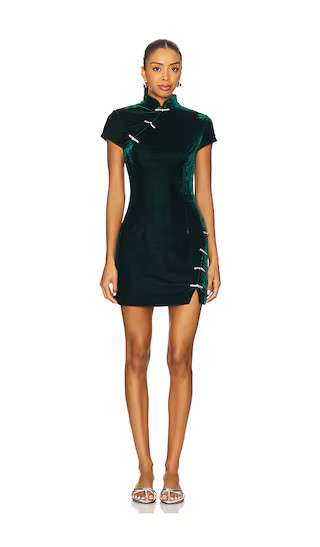 Ivy Velvet Mini Dress in Emerald | Revolve Clothing (Global)