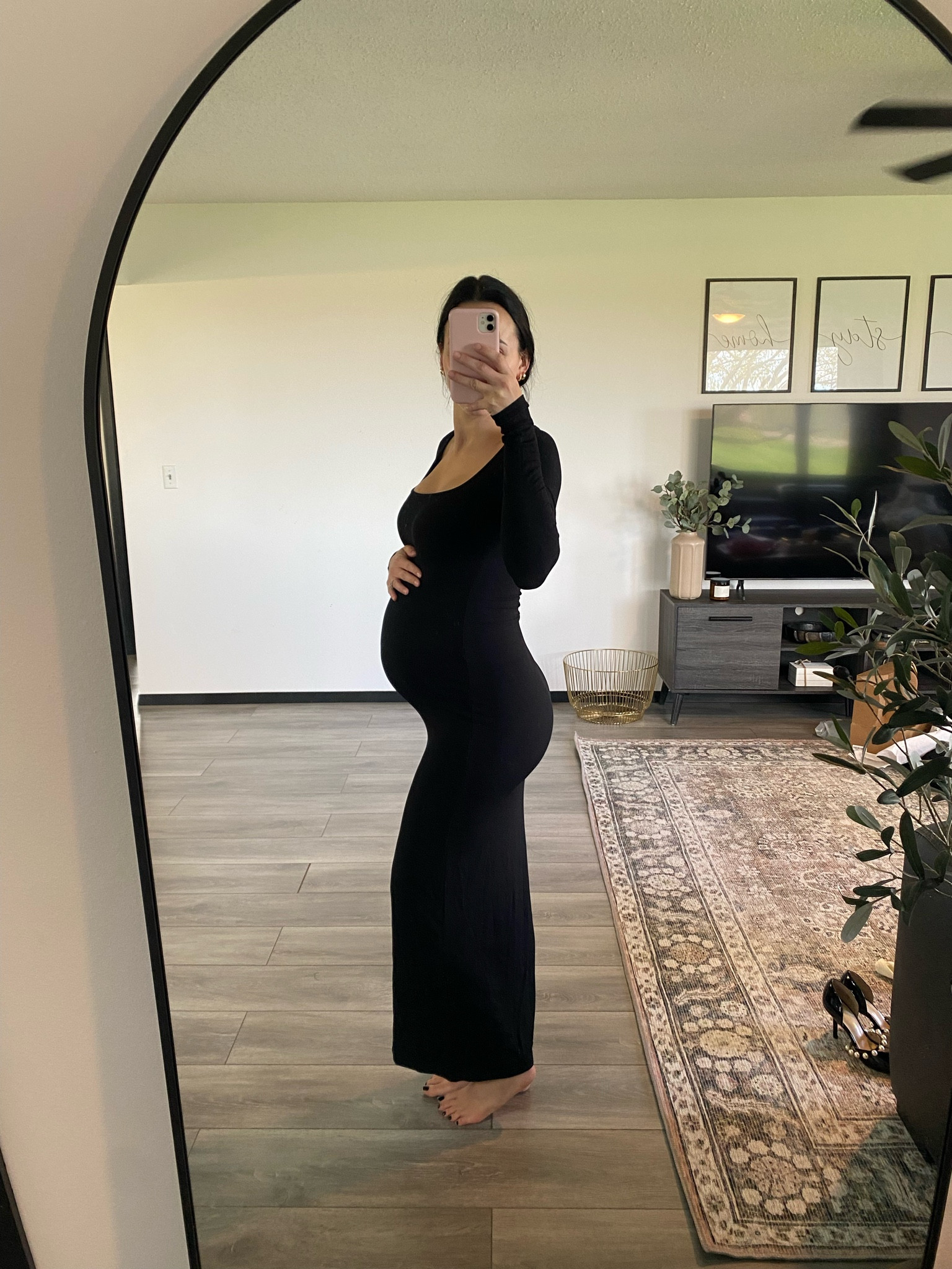 Bump friendly dress option, ribbed! Super stretchy, size small here but could have done XS! Super comfy:) 

#LTKFindsUnder50 #LTKStyleTip #LTKBump