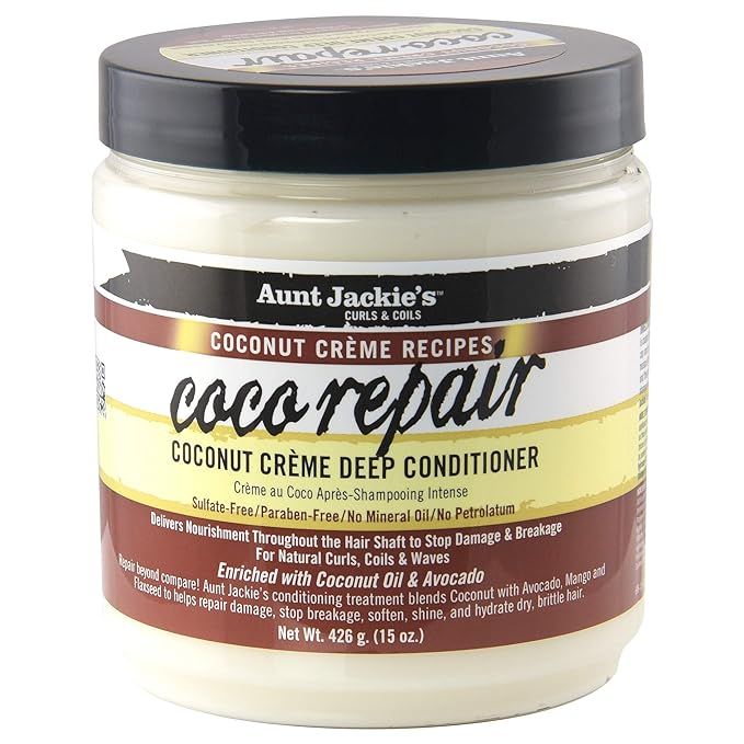 Aunt Jackie's Crème Recipes, Crème Deep Conditioner, Repair and Restores Damaged Hair, Coco Rep... | Amazon (US)