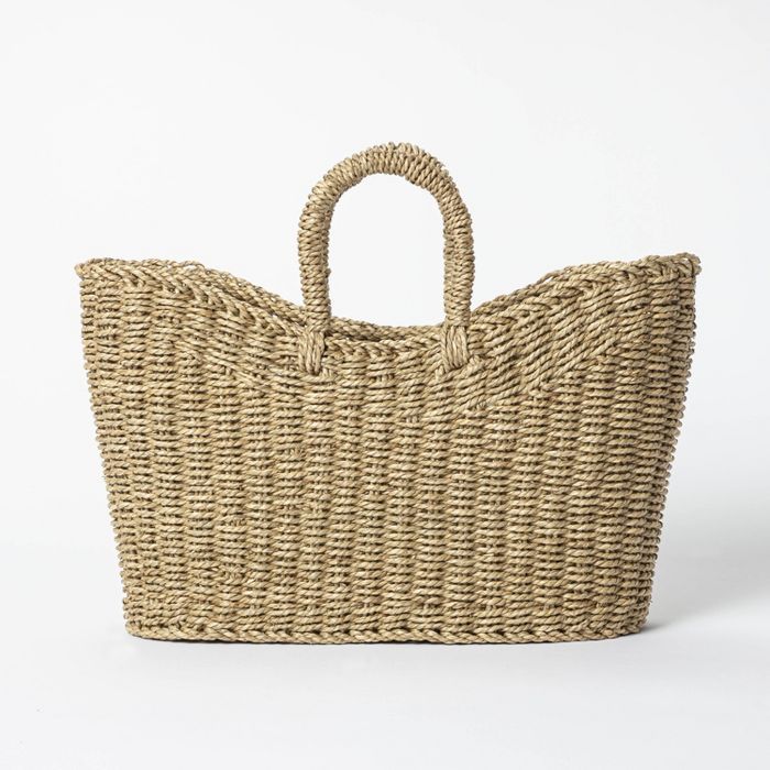 16" x 6" x 13" Tapered Oval Seagrass Braided Basket Natural - Threshold™ designed with Studio M... | Target