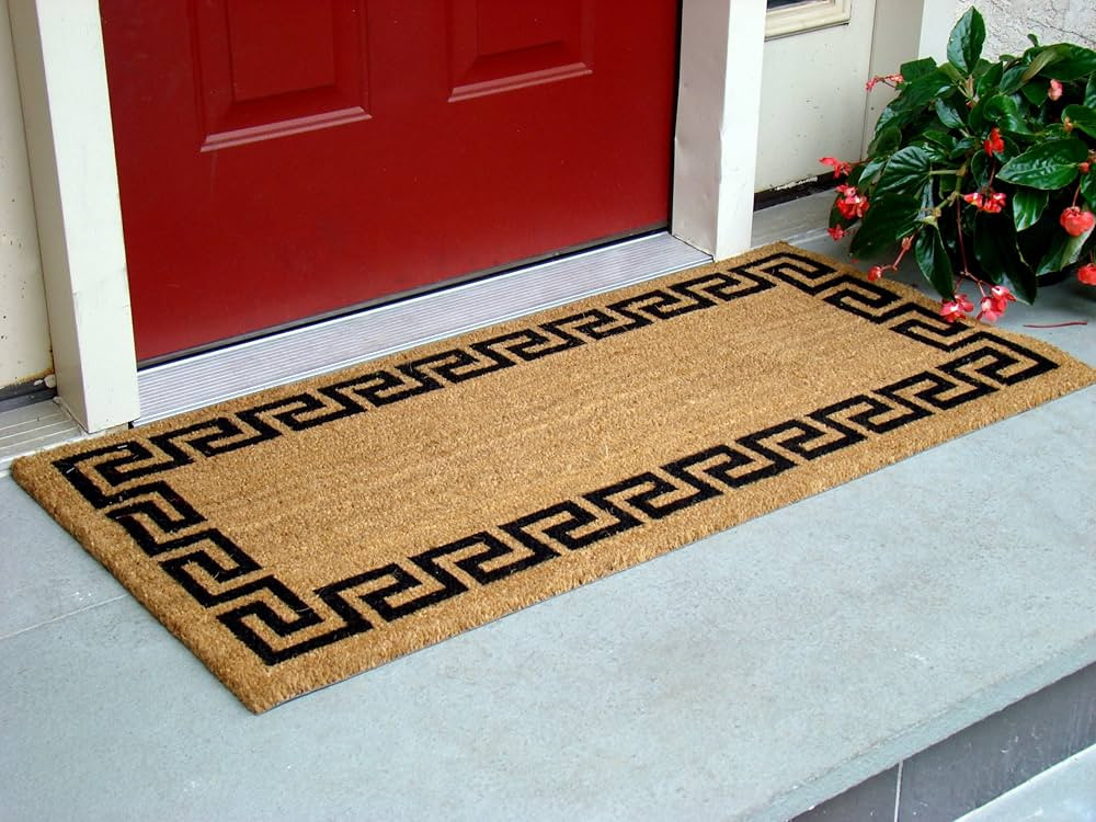 Kempf Greek Key Natural Coco Doormat, 22 by 47 by 0.5-Inch | Amazon (US)