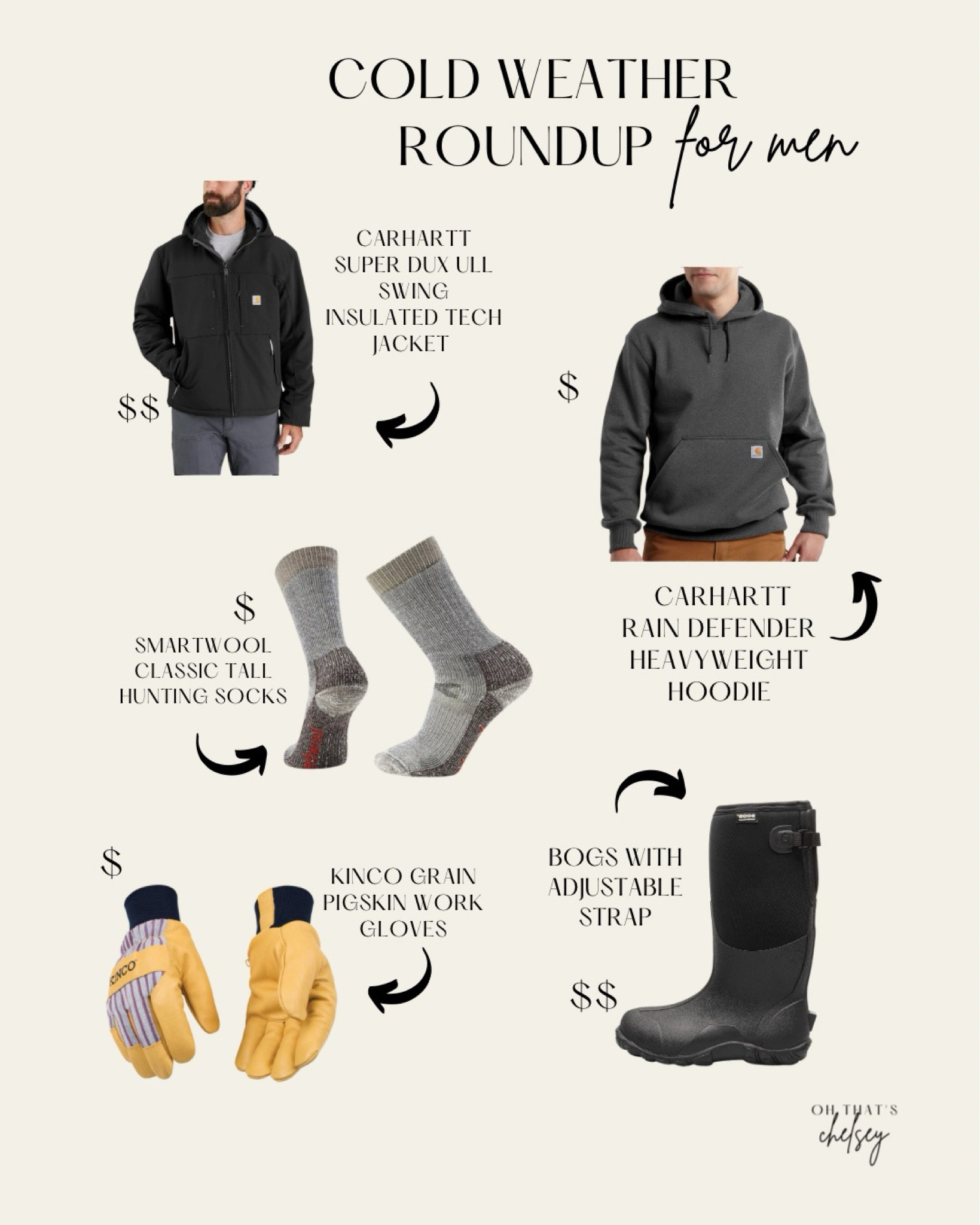Cold Weather Roundup for Men!


Fancy Farmer // oh that's Chelsey // cold weather gear // best cold weather clothing // durable clothing // cold weather essentials for men // carhartt gear // Smartwool // bogs // kinco // fancy farmer finds // North Dakota 

#LTKMens #LTKWorkwear #LTKSeasonal