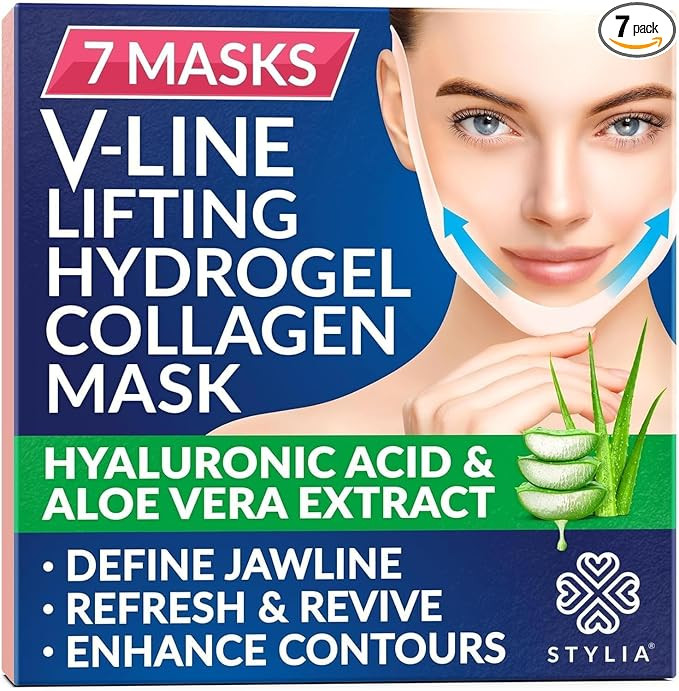 Stylia V Line Lifting Collagen Face Mask - Double Chin Strap for Women - Jawline Shaper Face Lift... | Amazon (US)