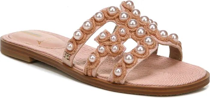 Bay Imitation Pearl Cutout Slide Sandal | Nordstrom