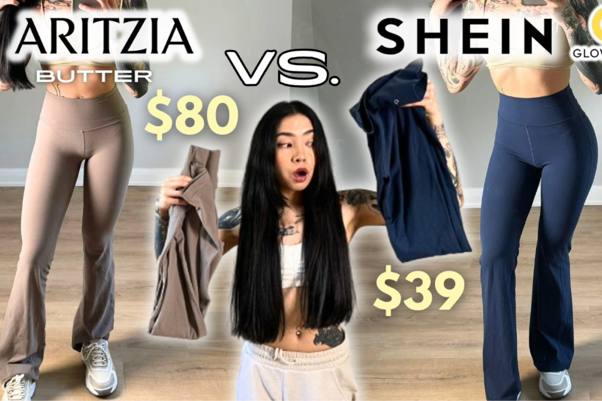 Check out my latest YouTube video where I compare SHEIN Glowmode & Aritzia Butter flare leggings! Watch the full video HERE: https://youtu.be/8AfuxzqnkFM?si=gz-dIc-1AXj7z-Ti

Aritzia Butter Cheeky Flare Hi-Rise Legging (left) 

SHEIN Glowmode FeatherFit Hi-Rise Flare Legging (right) 

#LTKFitness #LTKActive #LTKSaleAlert