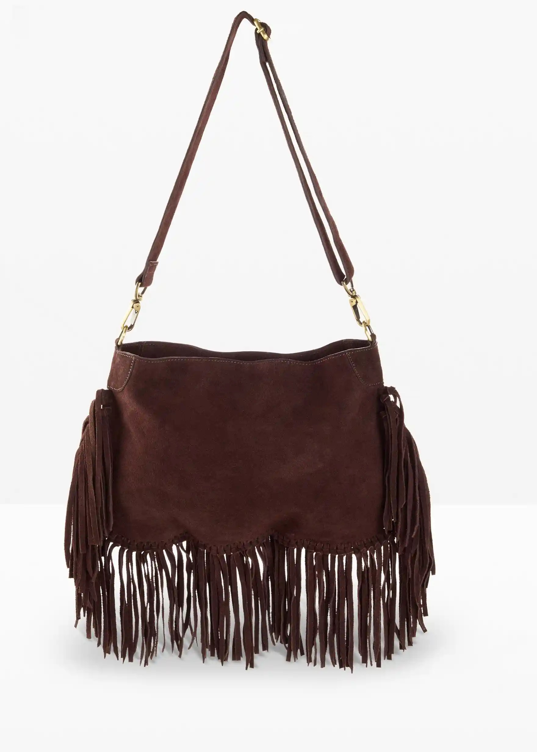 Trendige Handtasche mit Fransen im Boho Look - braun | bonprix | Bonprix DE