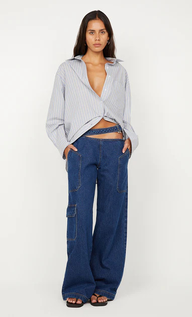 HUGH SHIRT - SKY BLUE STRIPE | Bec & Bridge (Global)