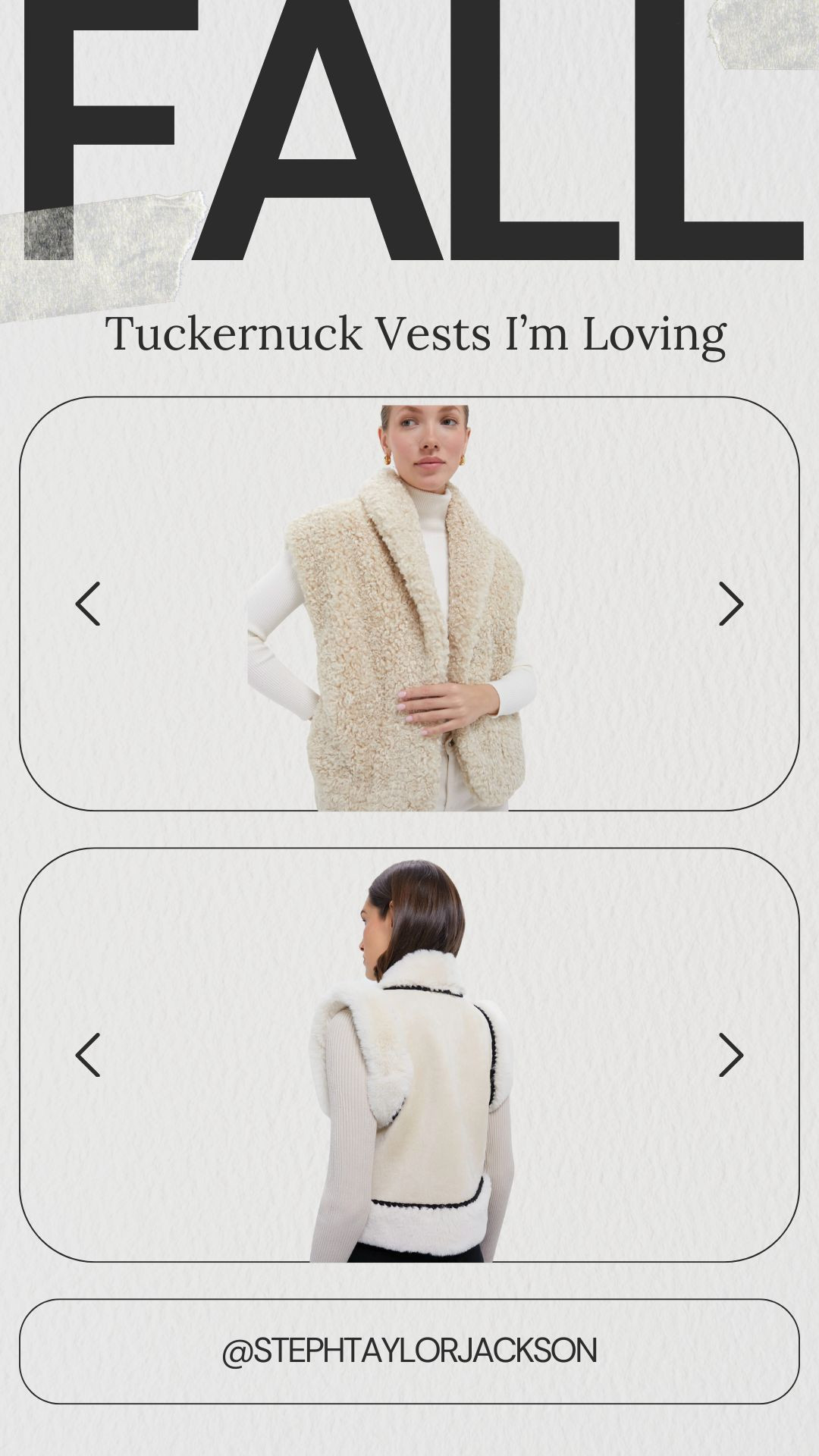 These vest from Tuckernuck are so fab! I have something similar from Mango that I go a few years ago! I'm going to upload the video I made last fall to show you how I styled it. This look is going to be so easy to style with a great sweater or for any upcoming business casual events or even Christmas parties!  

 #LTKSeasonal #LTKStyleTip #LTKWorkwear