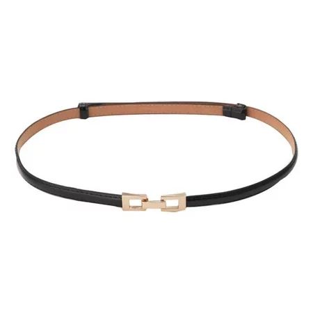 STEADY Women s Fashion Elegant Skinny Patent Leather Belts Waistband Thin Waist Belt With Gold Color | Walmart (US)