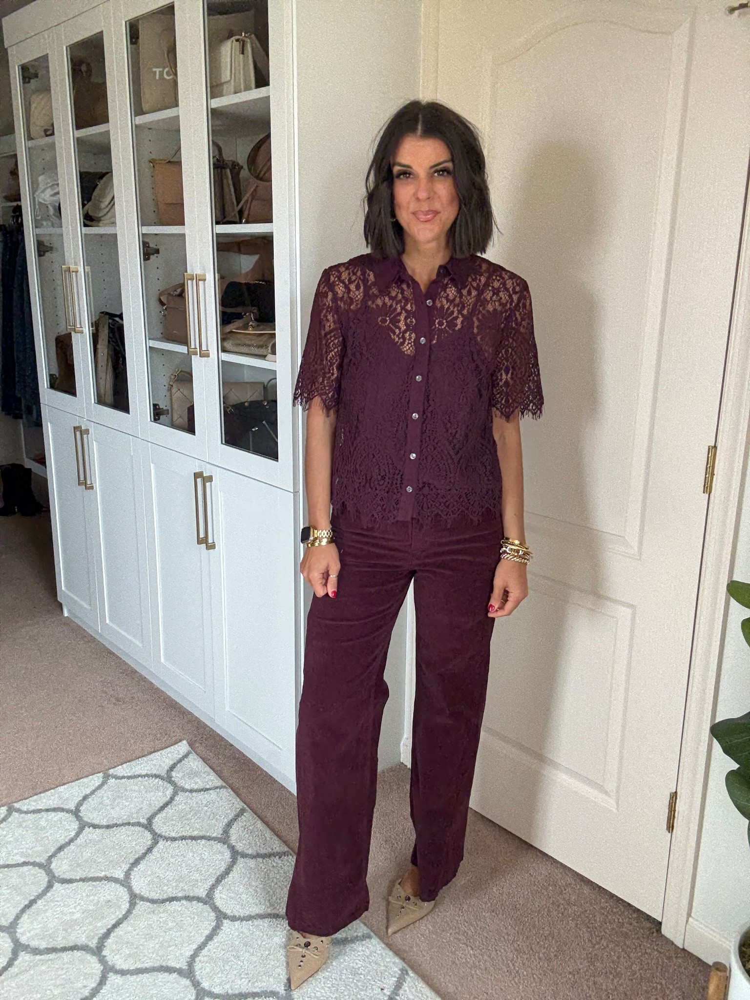 Absolutely obsessed with these new Walmart finds! I’m 5’5 and in size small in blouse, size 4 in pants. Could have done my true size 2 

#LTKStyleTip #LTKHoliday #LTKParties