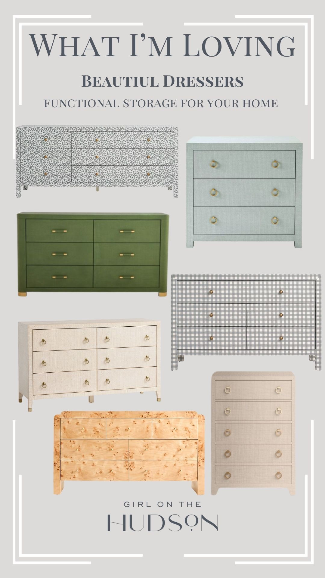 I love a beautiful dresser in any room! Consider one as an alternative to a bedside table in your bedroom or a side table in your living room. They provide a ton of functional storage and look beautiful too! Linking some favorites from Serena & Lily, Anthropologie, pottery Barn and Wayfair!

#LTKmomlife #LTKHome #LTKSeasonal