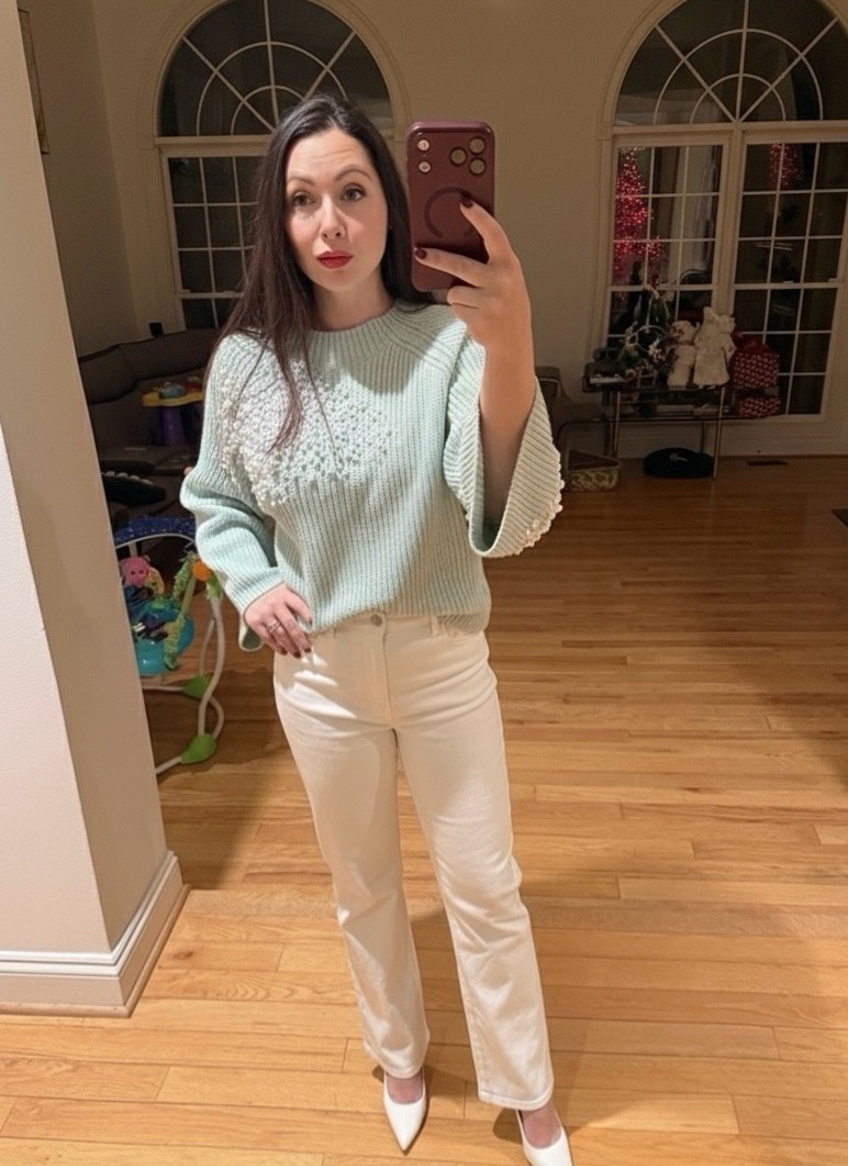 Now 40% off this Boston Proper pearls sleeve sweater! 

#LTKHoliday #LTKMidsize #LTKSaleAlert