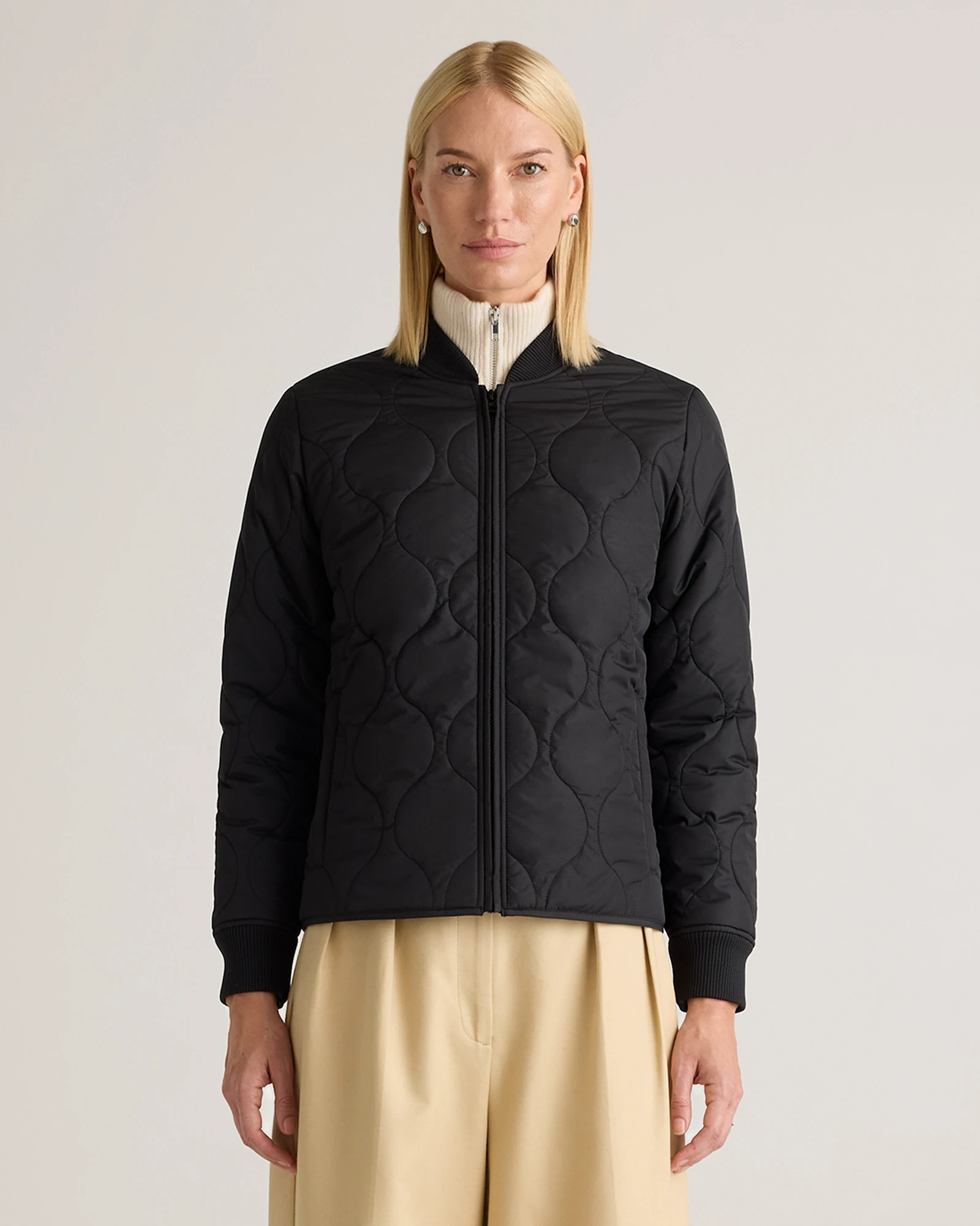 Featherless Quilted Puffer Bomber Jacket | Quince