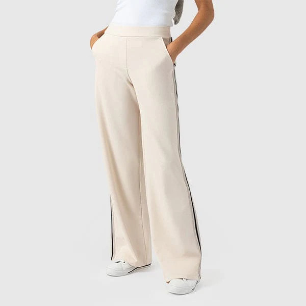 Victory Straight Leg Pant - Cream - Black Stripe | Saint + Sofia