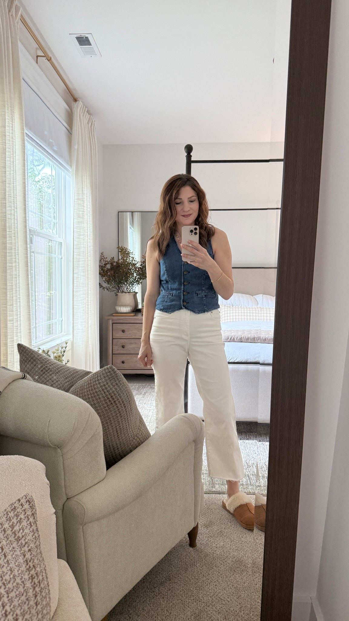 This is one of my favorite newer sets from Jcrew featuring some of my favorite Amazon house slippers too of course 😂 this outfit is so cute for work, showers, or running arrends 

#LTKWorkwear #LTKStyleTip #LTKHome