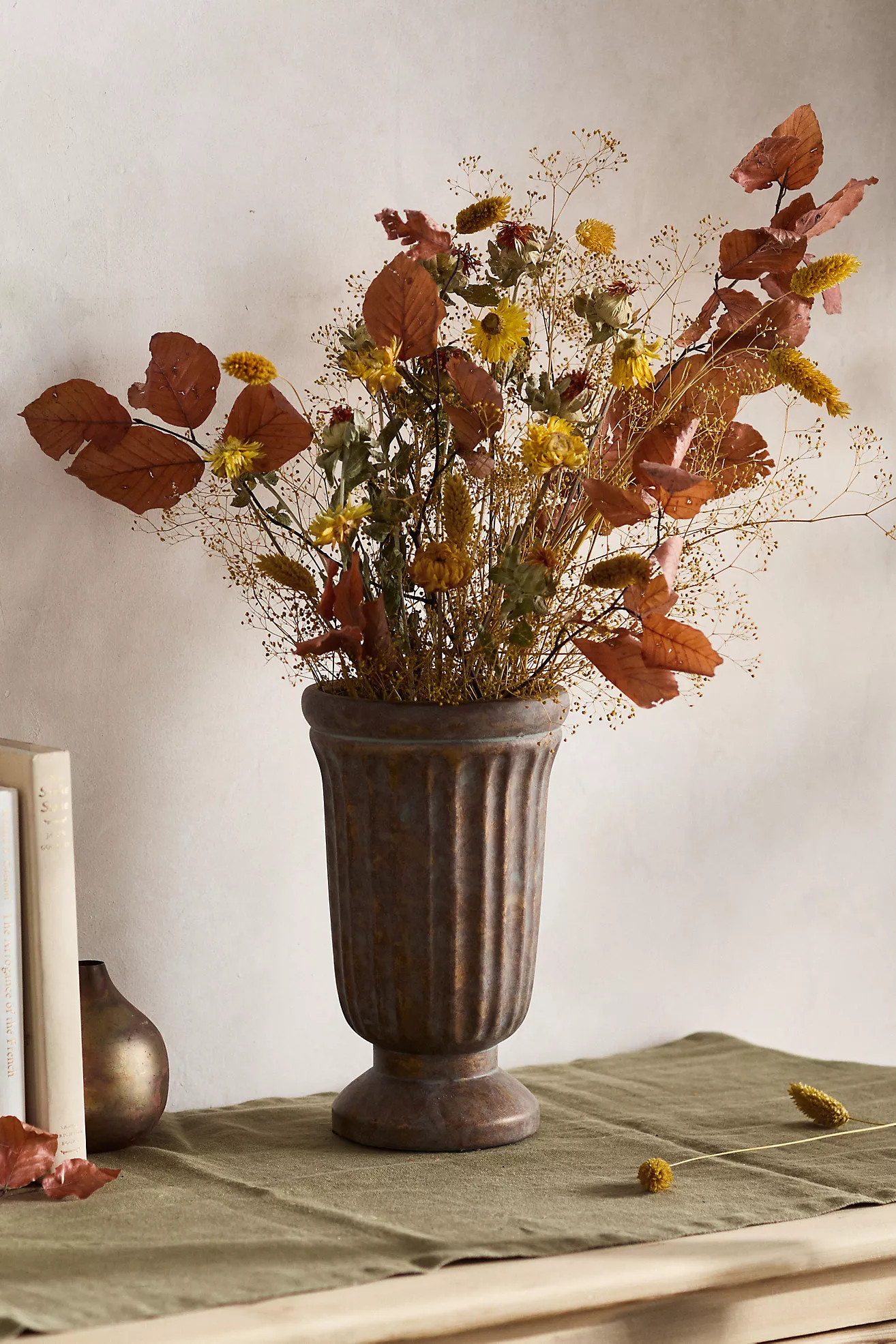 Antiqued Bronze Ceramic Vase | Anthropologie (US)