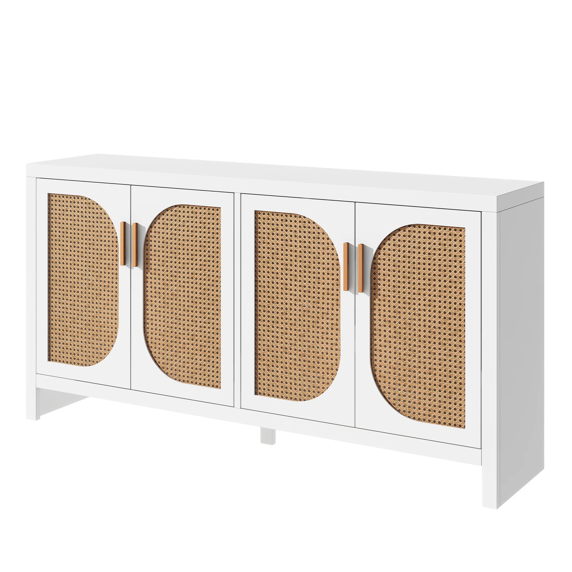 Bay Isle Home™ Piltzville 59.1'' modern sideboard, credenza, buffet cabinet with Rattan Doors, ... | Wayfair North America