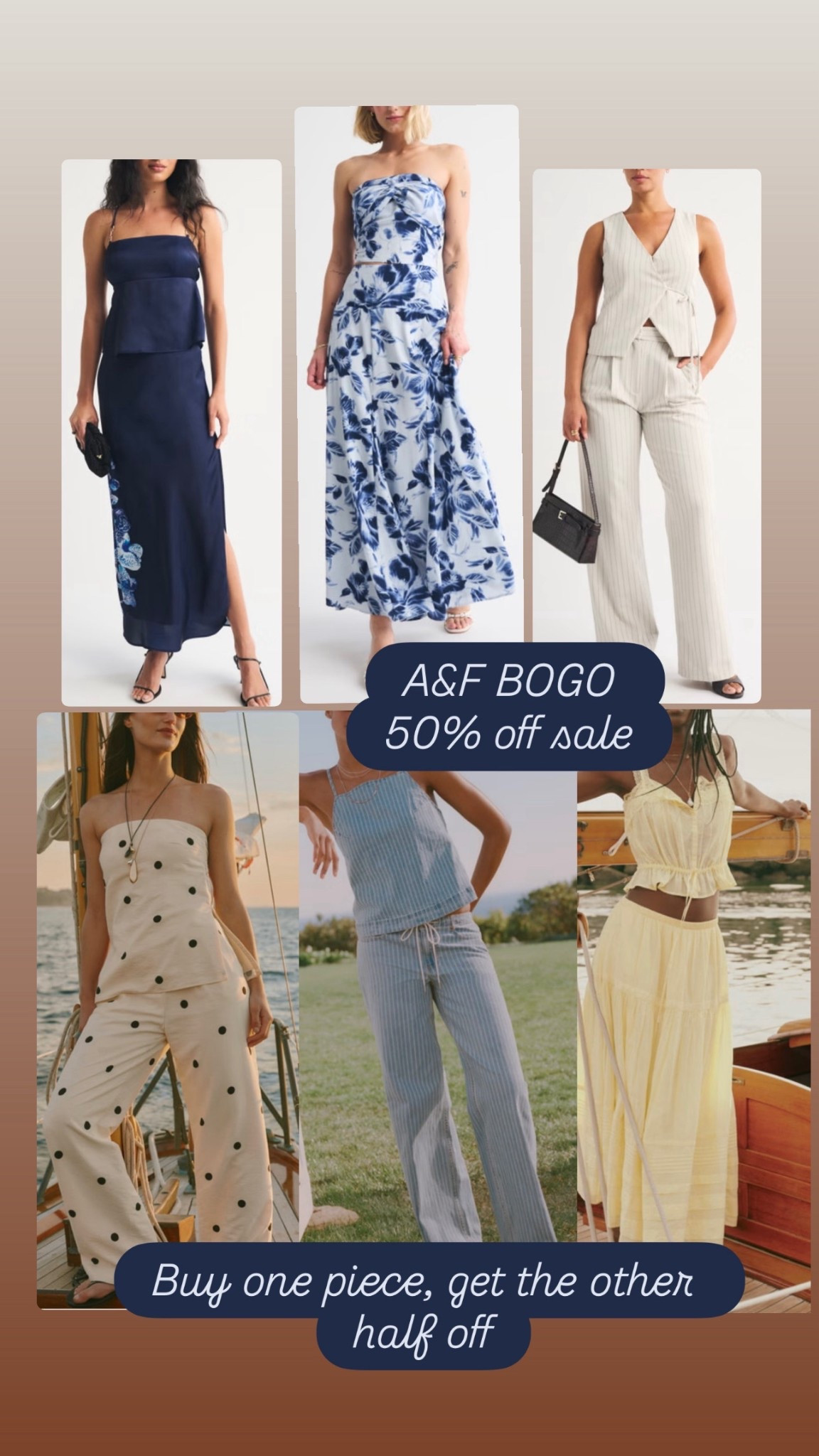 Easy, eye-catching summer sets-but make them on sale! BOGO 1/2 off right now. #matchingset #summeroutfit @abercrombie 
