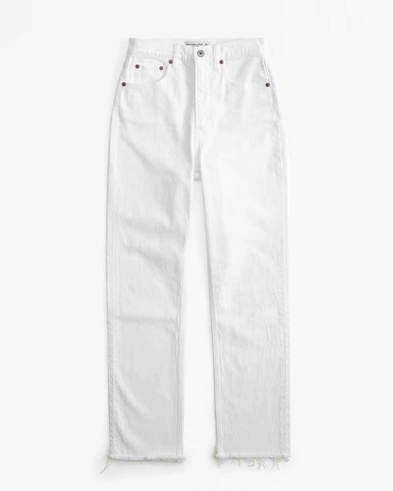 Ultra High Rise Ankle Straight Jean | Abercrombie & Fitch (US)