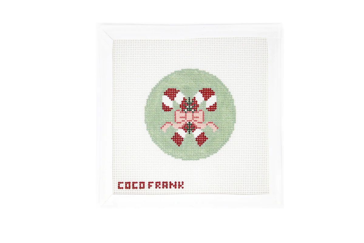 Candy Cane Round | Greystone Needlepoint