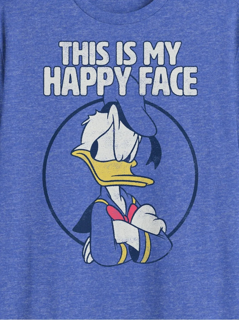 Disney, Mens Graphic Tee, Donald Happy Face, Sizes S-3XL | Walmart (US)