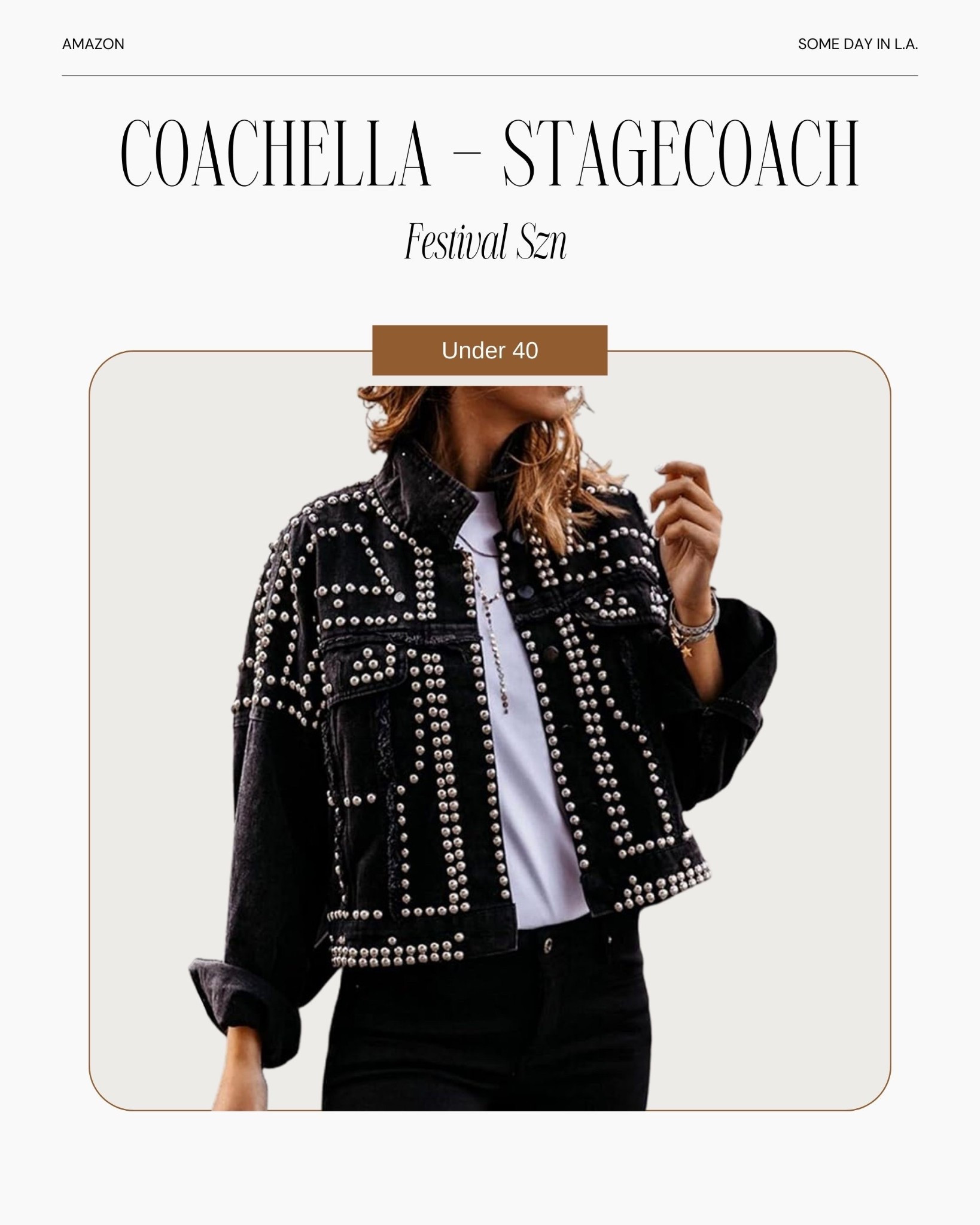 Sale Alert: Studded festival jacket marked down under 40!!!! 

#LTKFindsUnder50 #LTKFestival #LTKSaleAlert