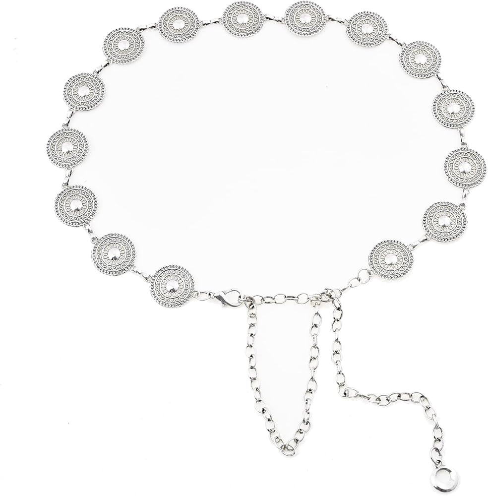 Luvatar Fashion Metal Waist Chain Belt Blouse Dress Sweater Chain Belt… | Amazon (US)