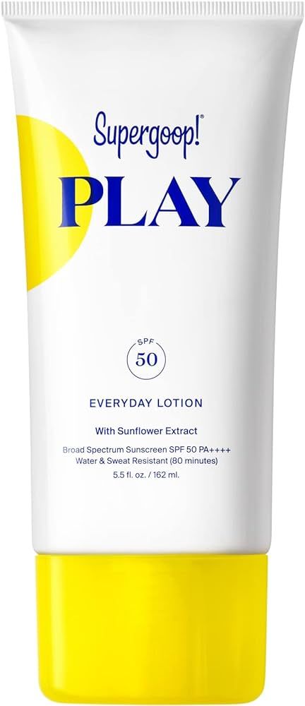 Amazon.com: Supergoop! PLAY Everyday Lotion SPF 50-5.5 fl oz - Broad Spectrum Body & Face Sunscre... | Amazon (US)