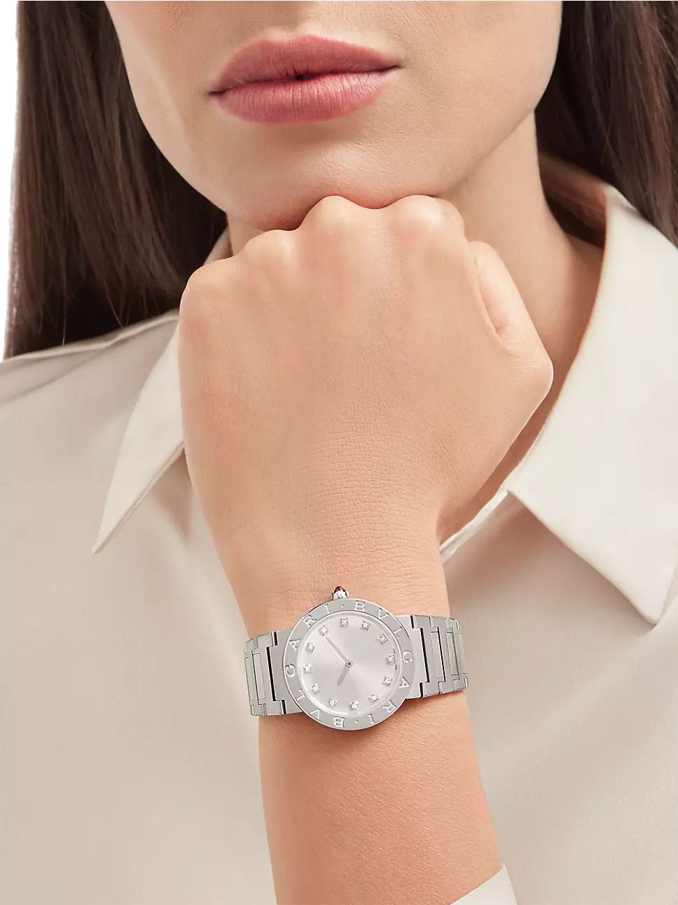 BVLGARI BVLGARI LADY Stainless Steel & Diamond Bracelet Watch | Saks Fifth Avenue