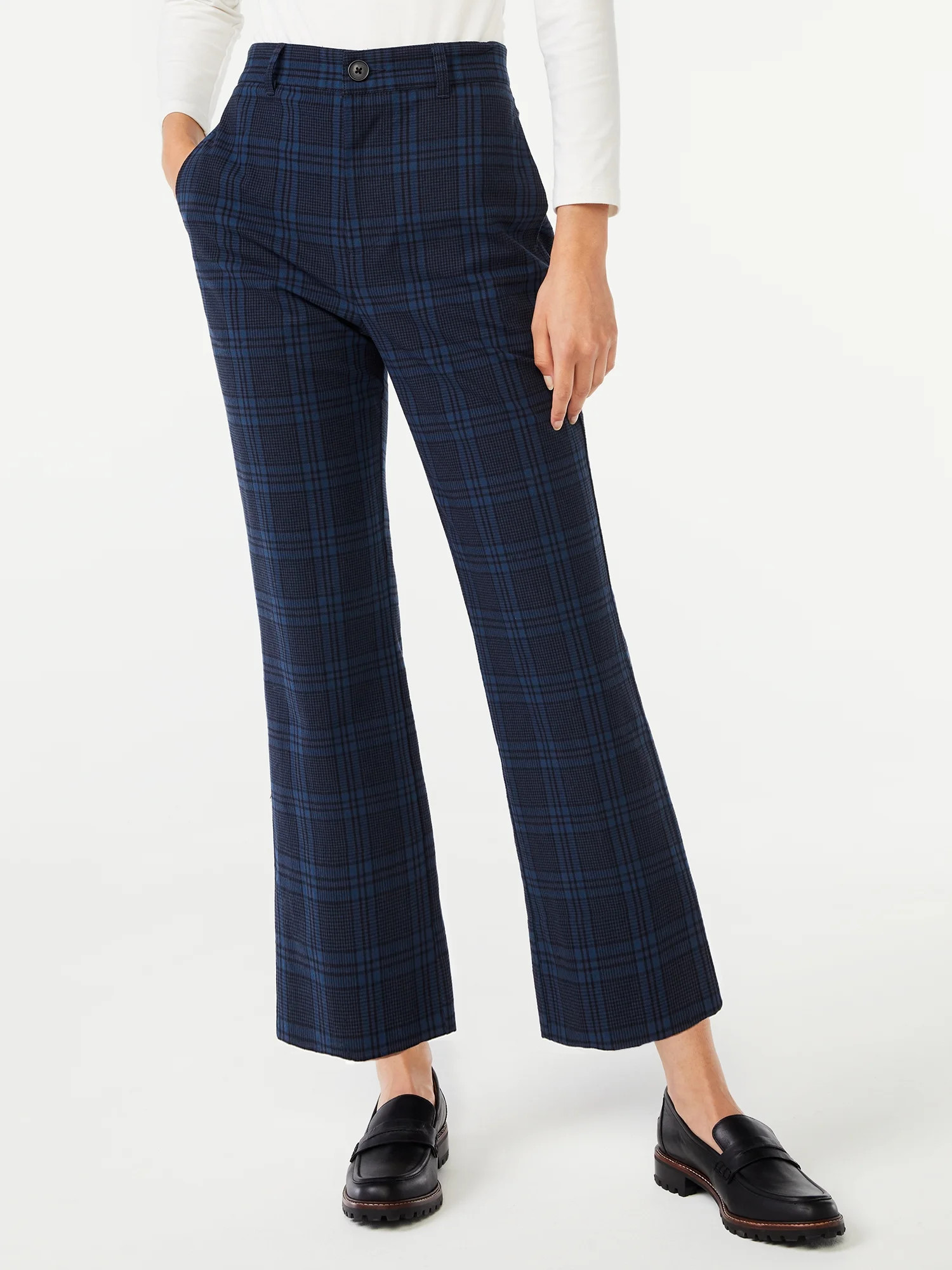 Free Assembly Women's Crop Kick Flare Trousers - Walmart.com | Walmart (US)