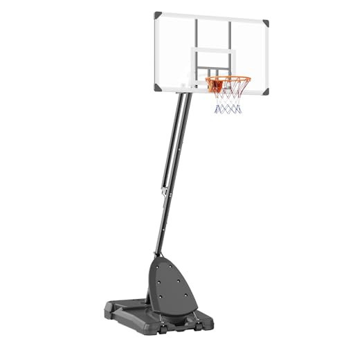 VEVOR Basketball Hoop, 54 inch Basketball Hoops Goal, 7.6-10 ft Adjustable Height Portable Backboard Hoop Court, Mobile Stand with Wheels Weighted Base, Youth&Adults, Basketball Hoop Outdoor/Indoor | Amazon (US)
