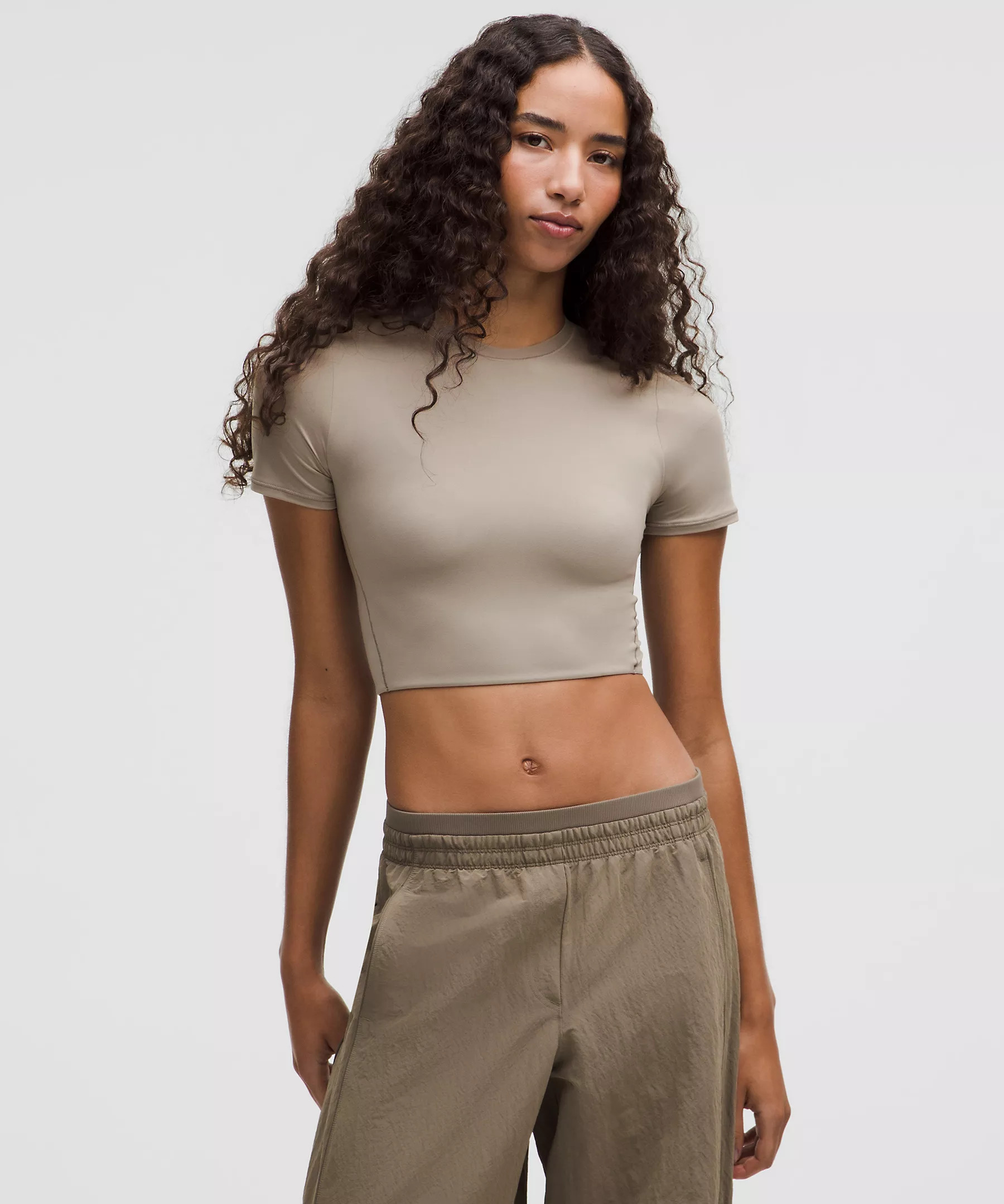 Wundermost Ultra-Soft Nulu Crewneck Cropped T-Shirt | lululemon (CA)