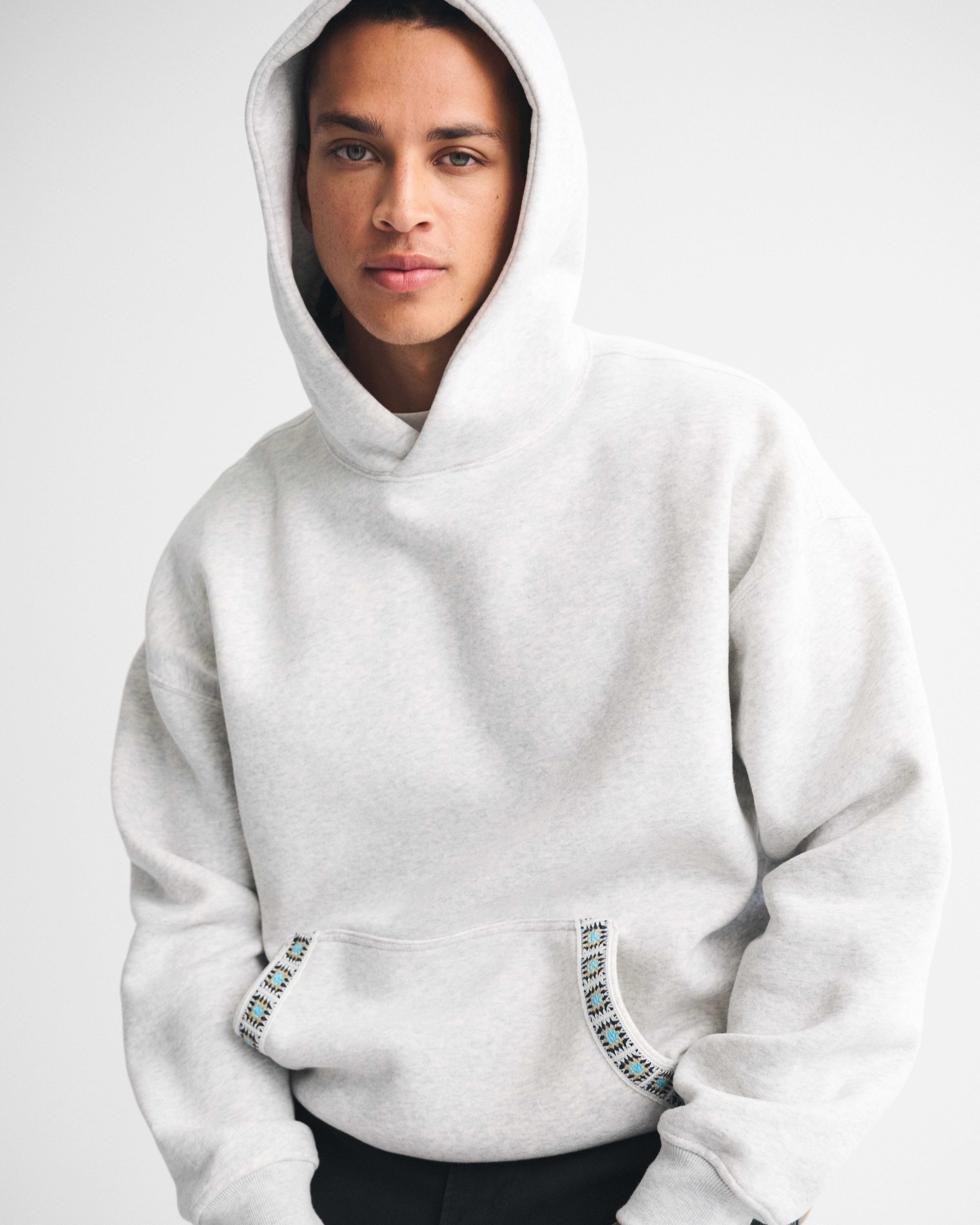 Essential Popover Embroidered Hoodie | Abercrombie & Fitch (US)