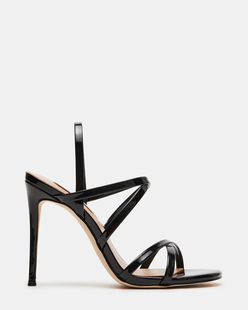 TYLAH Black Patent Slingback Strappy Heel | Women's Heels | Steve Madden (US)