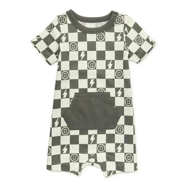 Garanimals Baby Boy Short Sleeve Print Romper, Sizes 0-24 Months | Walmart (US)