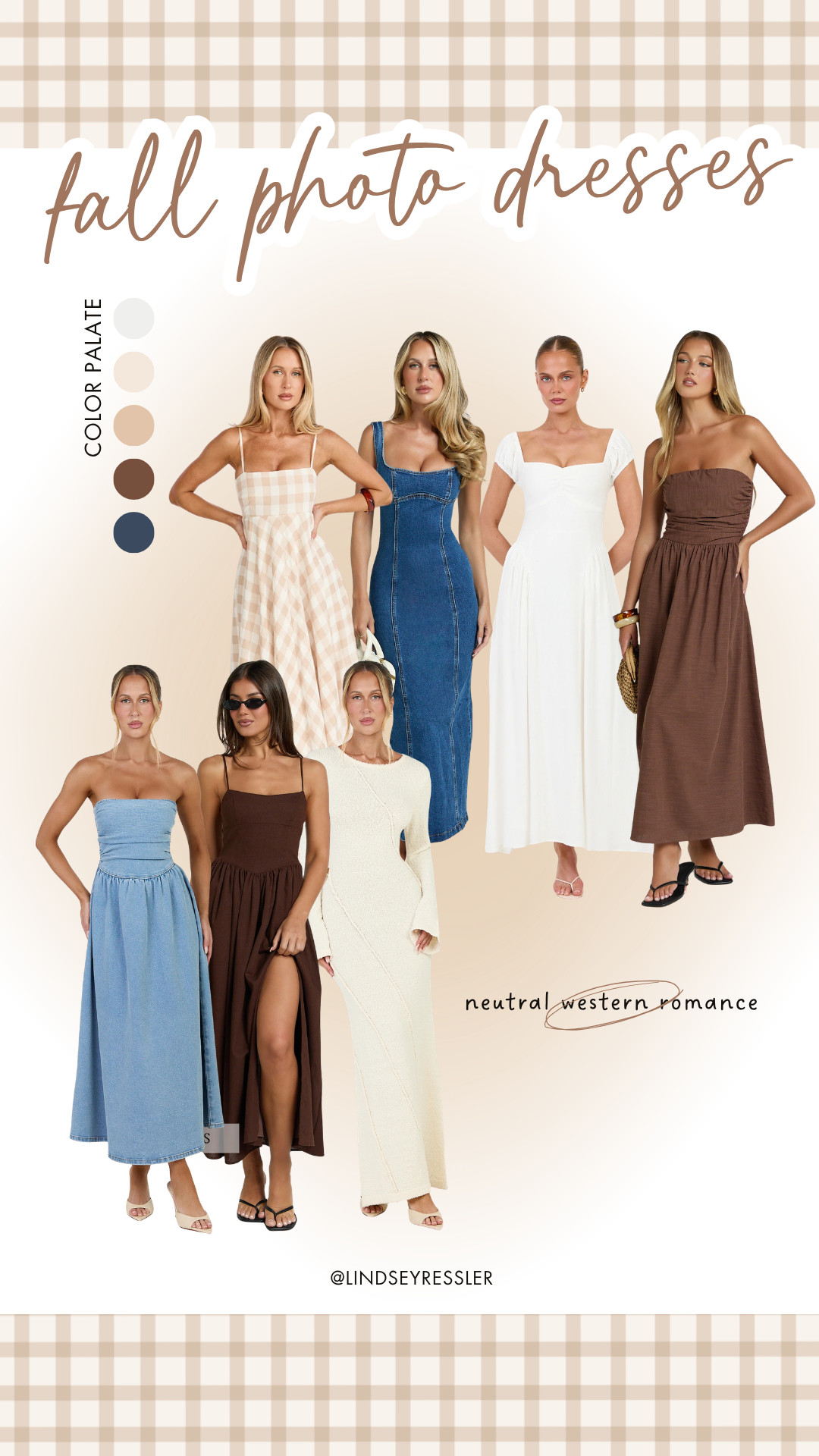 The neutral western romance edit 🤎✨

If you’re looking for the perfect dresses for fall family photos, these tones are so good. Think creamy neutrals, denim, chocolate brown + soft blue for that warm, timeless look that won’t feel dated in your photos. 🤍🤎🩵

#LTKStyle #FallFamilyPhotos #FamilyPhotoOutfits #FallOutfits #NeutralStyle #WesternStyle #FamilyPhotoIdeas #FallStyle #DressInspo #LTKFinds

@showpo #showpo 

 #LTKootd #LTKSeasonal #LTKTall