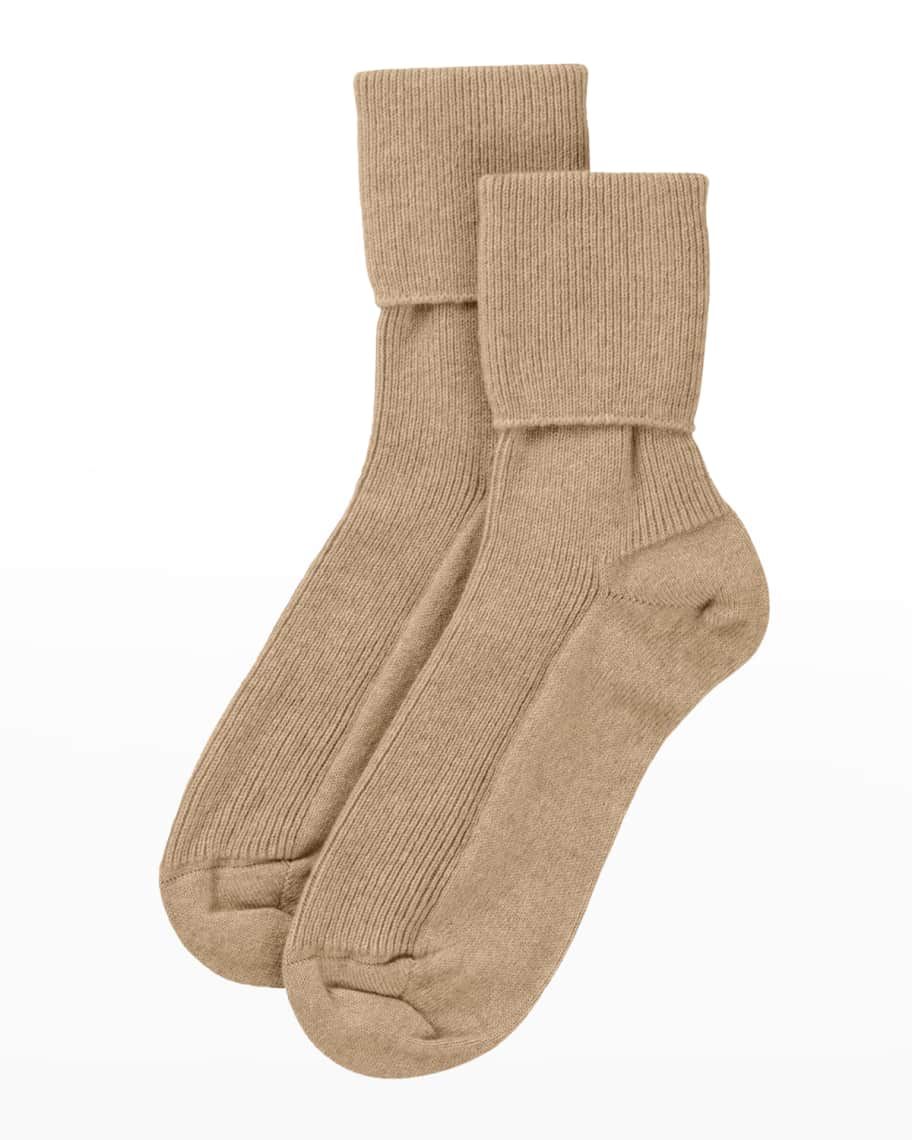 Johnstons Of Elgin Cashmere Ribbed Socks | Neiman Marcus