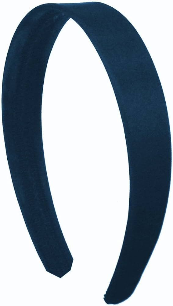 Motique Accessories Navy Blue 1 Inch Satin Hard Headband for women and Girls | Amazon (US)