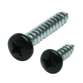 #14 x 1-1/2 in. and #12 x 3/4 in. Black Heavy Duty Shelf Bracket Screw Kit (12-Pack) | The Home Depot