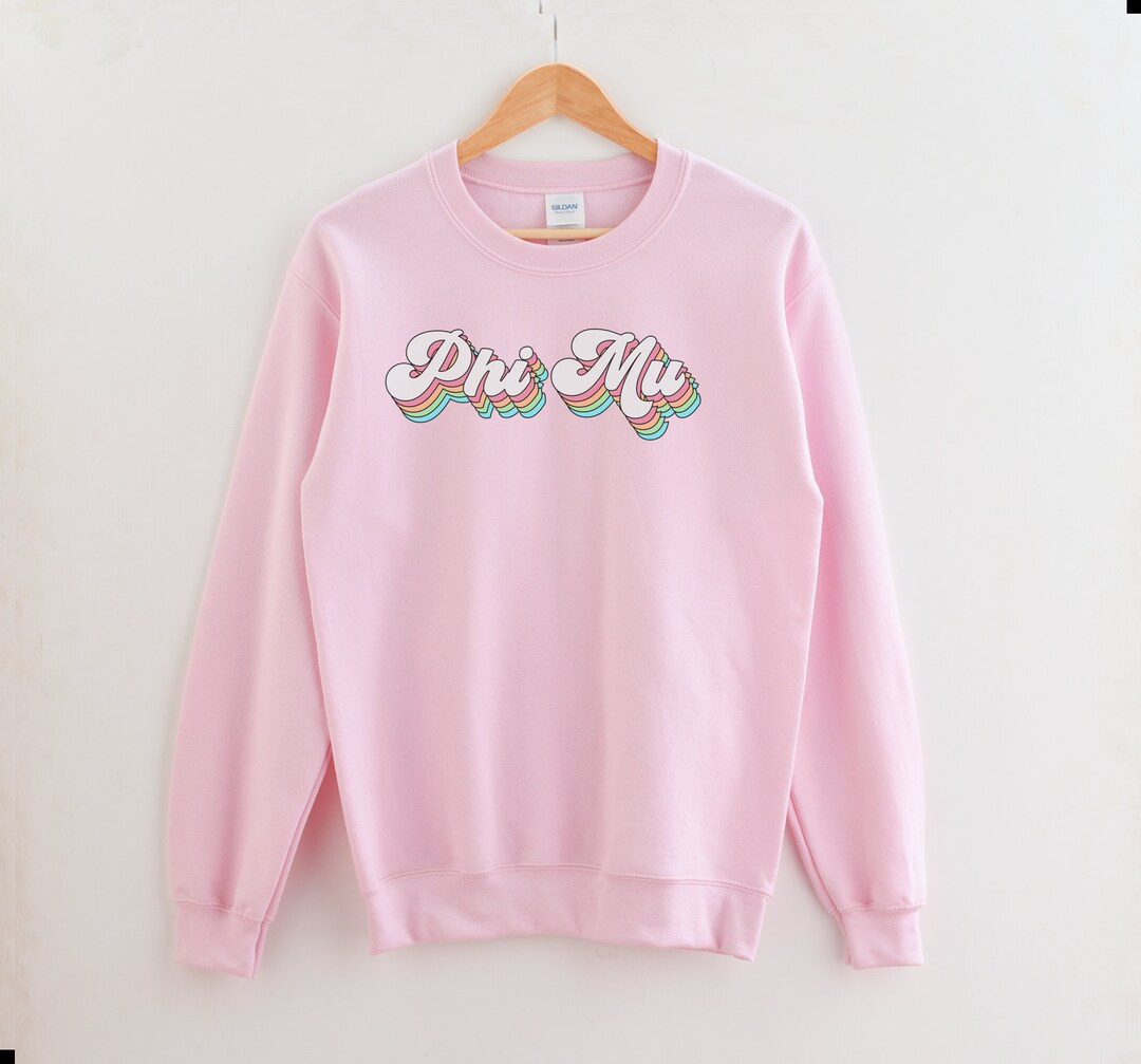 Phi Mu Sweatshirt  Phi Mu Sorority Rainbow  Gildan Unisex - Etsy | Etsy (US)