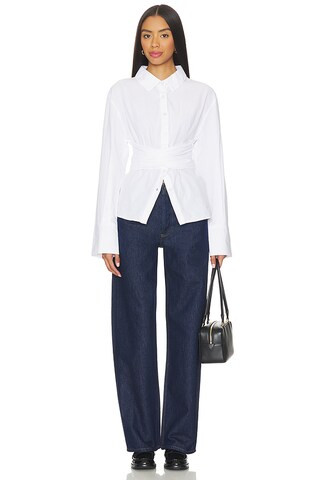 Teigan Cinched Button Shirt | Revolve Clothing (Global)