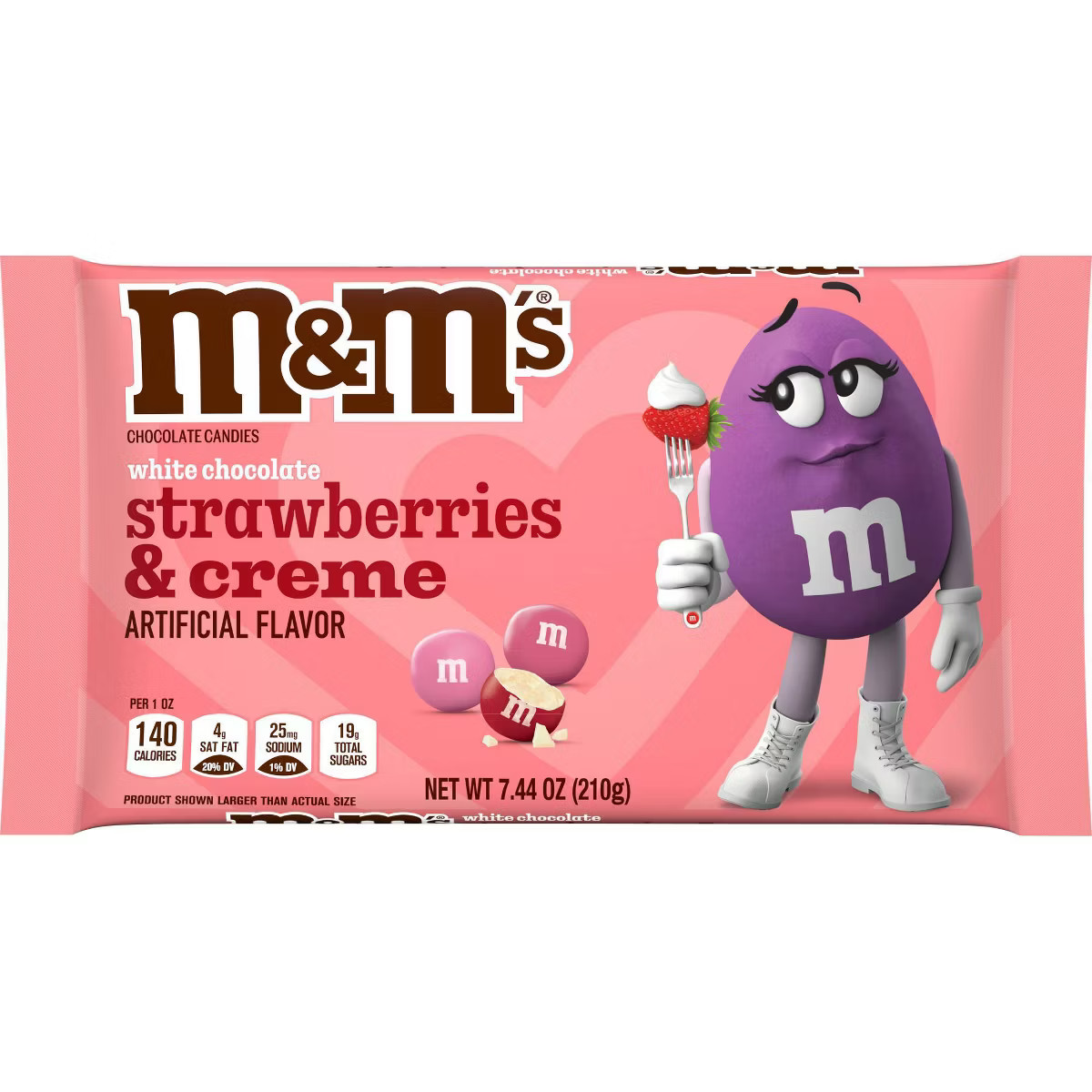 M&M'S White Chocolate Strawberries & Cream Red and Pink Candy Valentine's Day Candy Mix - 7.44oz | Target