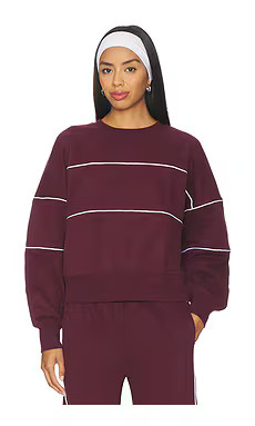 Beyond Yoga Luxe Fleece Piper Oversized Sweatshirt in Dark Cherry from Revolve.com | Revolve Clothing (Global)