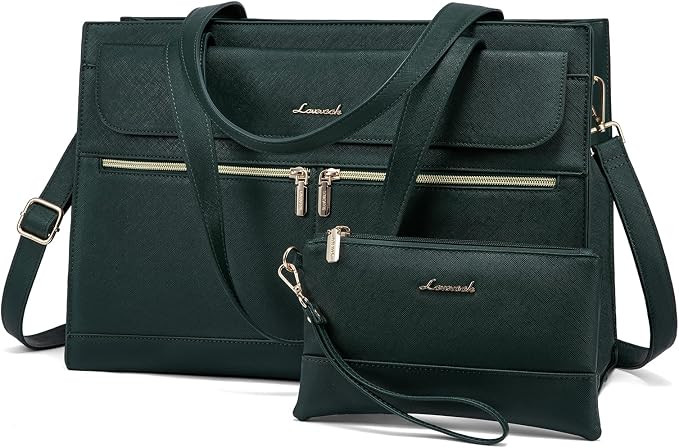 LOVEVOOK Laptop Bag for Women 15.6 Inch Tote Work Professional Leather Computer Briefcase Waterpr... | Amazon (US)