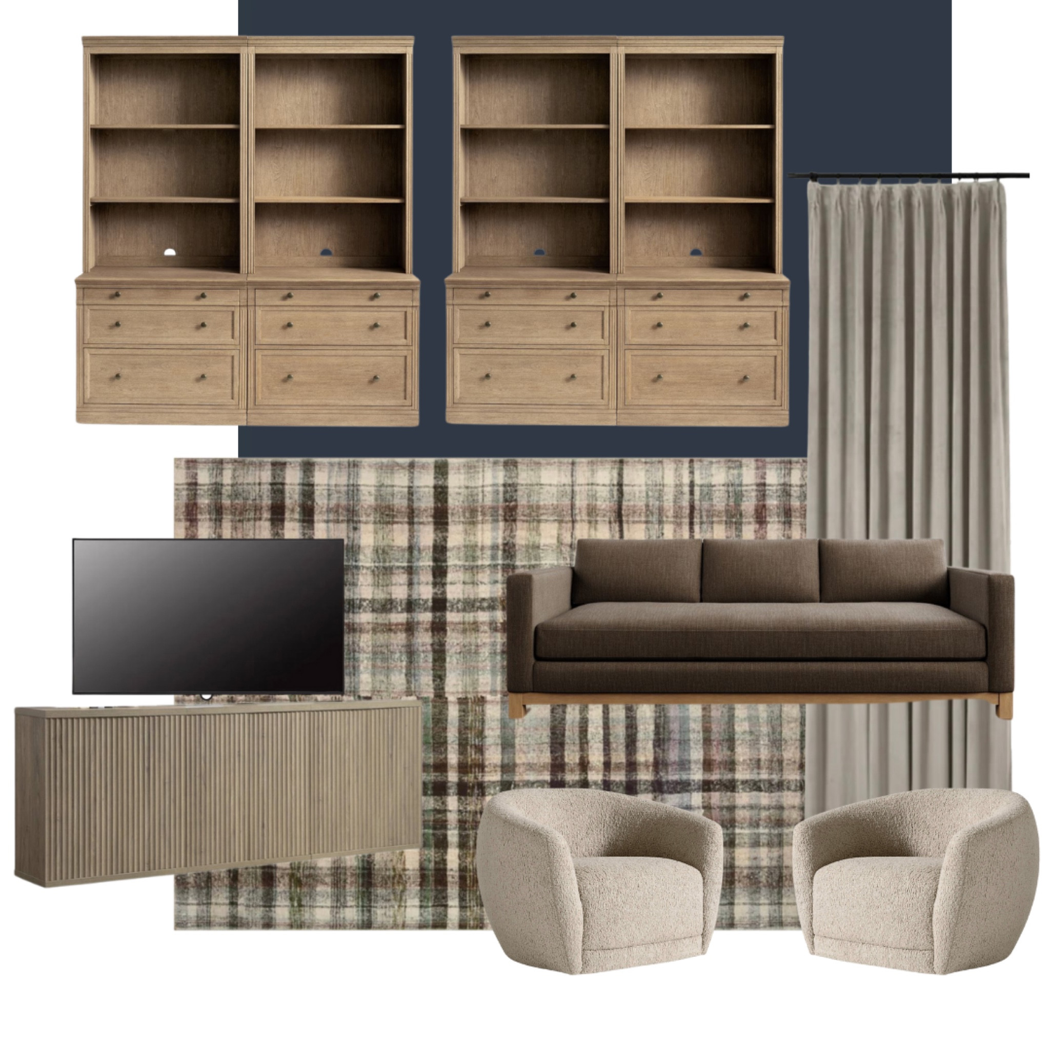 Kristen’s sitting room

I recommend that she does built in bookcases on her back wall. I also suggest a larger tv and media stand. She wants a moody vibe so I suggested a deep blue paint along with a multi colored rug with rich colored sofa and neutral swivel chairs. 

She intends to use this space as a game room and homework area along with a lounge  

#LTKHome #LTKFindsUnder50 #LTKFindsUnder100