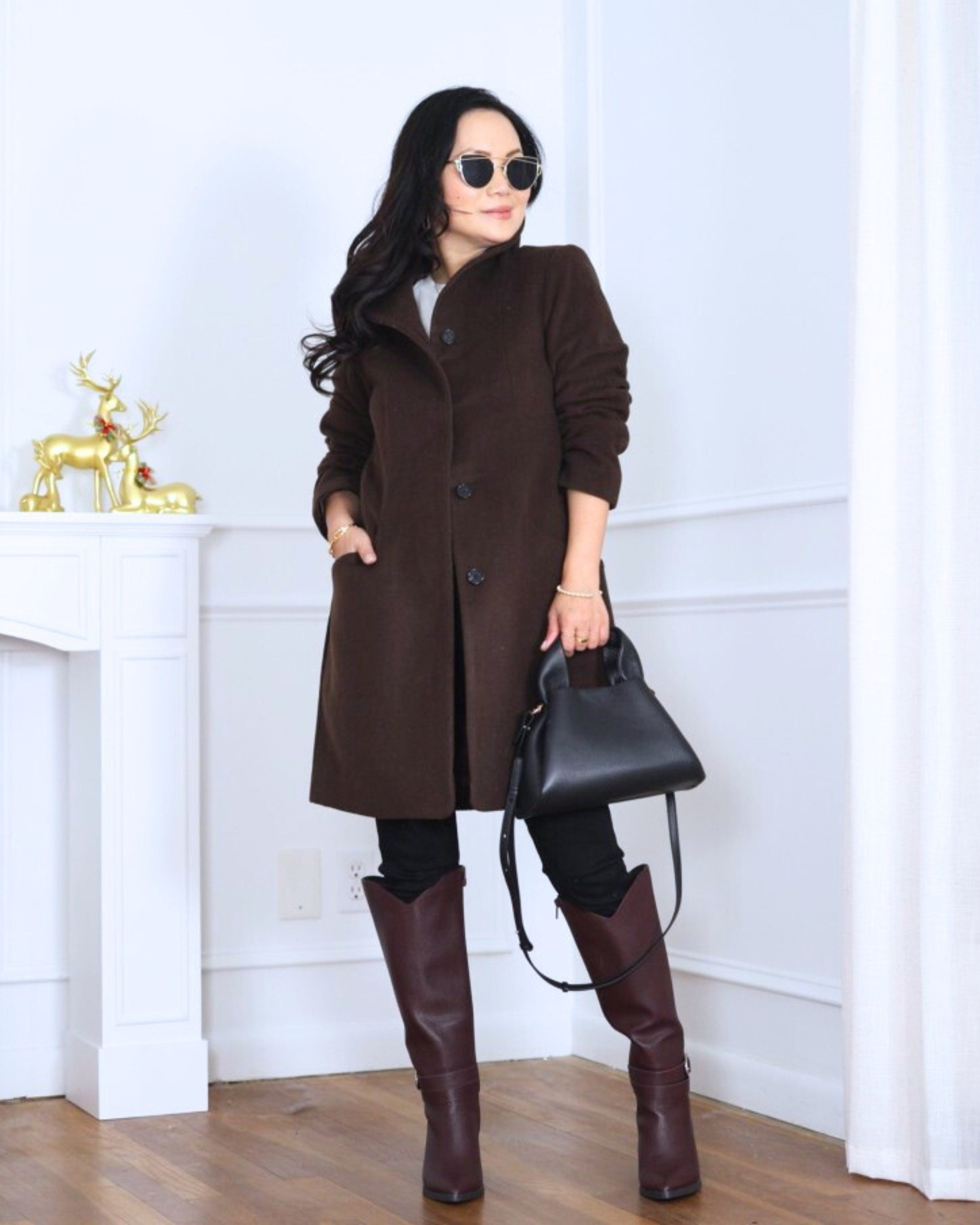 Wrapped in a cozy wool cocoon coat and tee from Quince, paired with classic jeans from J.Crew Factory and finished with tall boots from Target. Effortless, polished, and perfect for those days when you want comfort without sacrificing style. I’m 5’2, wearing size XS.

#LTKPetite #LTKootd #LTKOver40