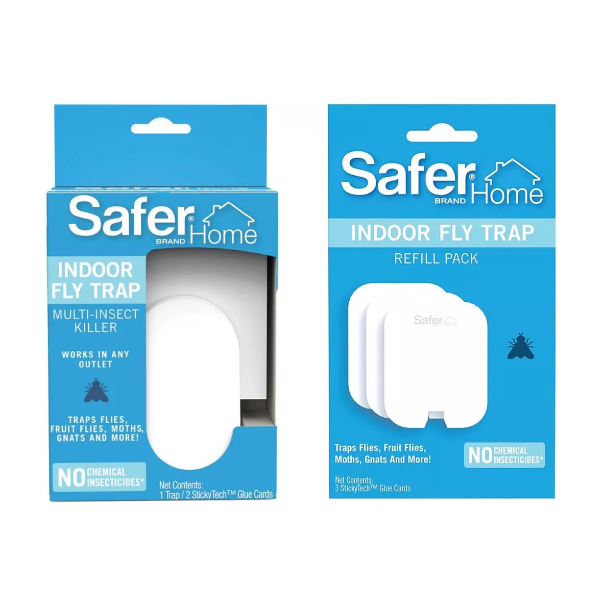 Safer Home Indoor Fly Trap Refill Glue Cards - 3 Pack