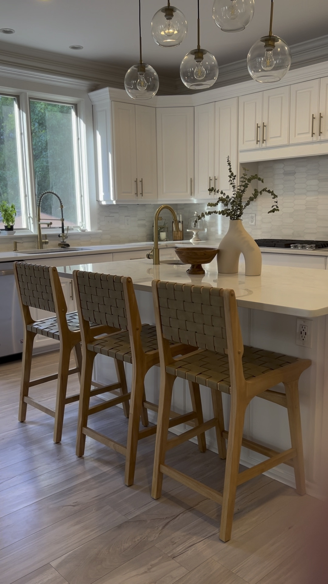 My barstools are on sale at Target in other colors! Our exact color is full price but two others are 50% off!! Under $100 per barstool. Our home in coastal Virginia has a white kitchen with light floors and light countertops to match, with gold accent handles from Amazon! Also tagged. Included other favorite counter stools from Target  

#LTKsalealert #LTKVideo #LTKhome