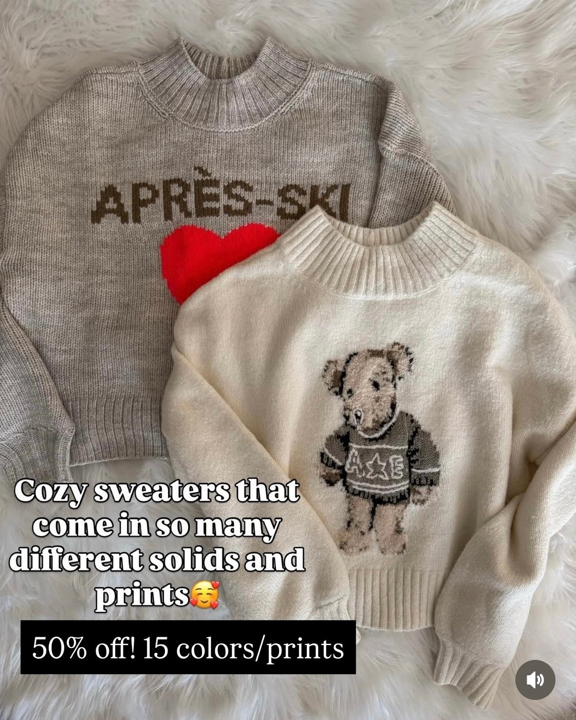 These adorable sweaters are currently 50% off!

#LTKFindsUnder50 #LTKSaleAlert #LTKGiftGuide