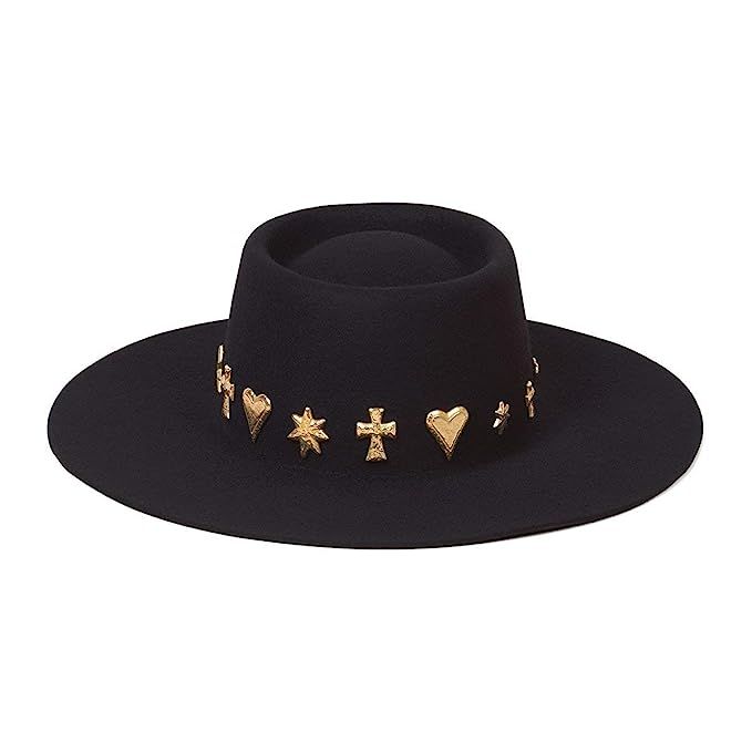 Lack of Color Women's Celestial Wool Boater Hat with Gold Conchos | Amazon (US)